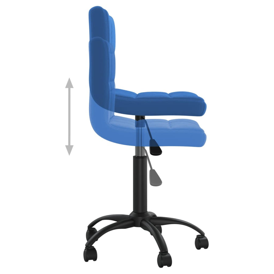 Eetkamerstoel Draaibaar Fluweel Blauw 1