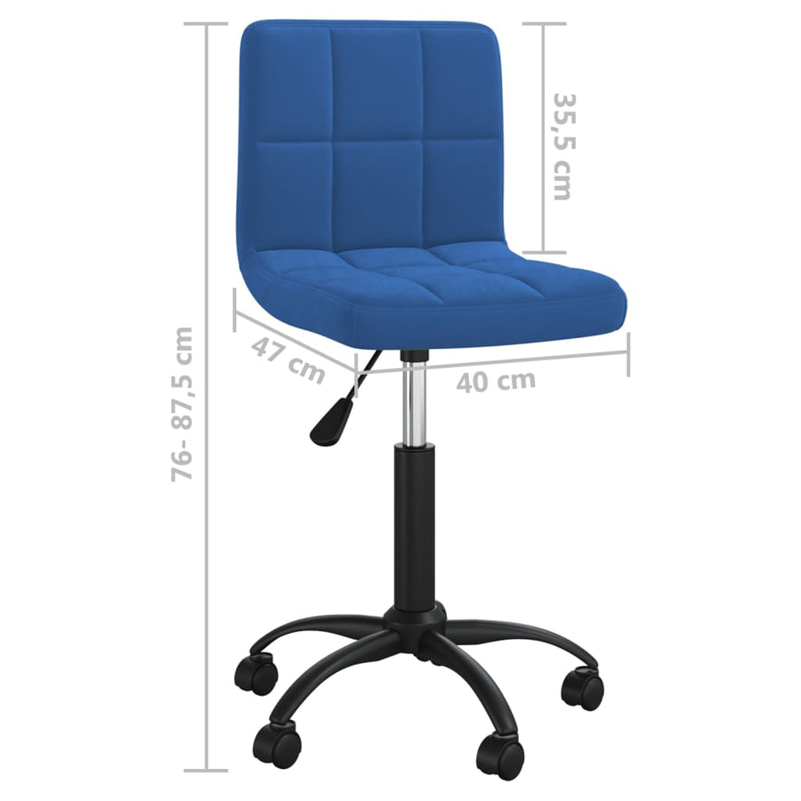 Eetkamerstoel Draaibaar Fluweel Blauw 1