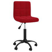 Eetkamerstoel draaibaar fluweel wijnrood 40x47x76-87.5 cm