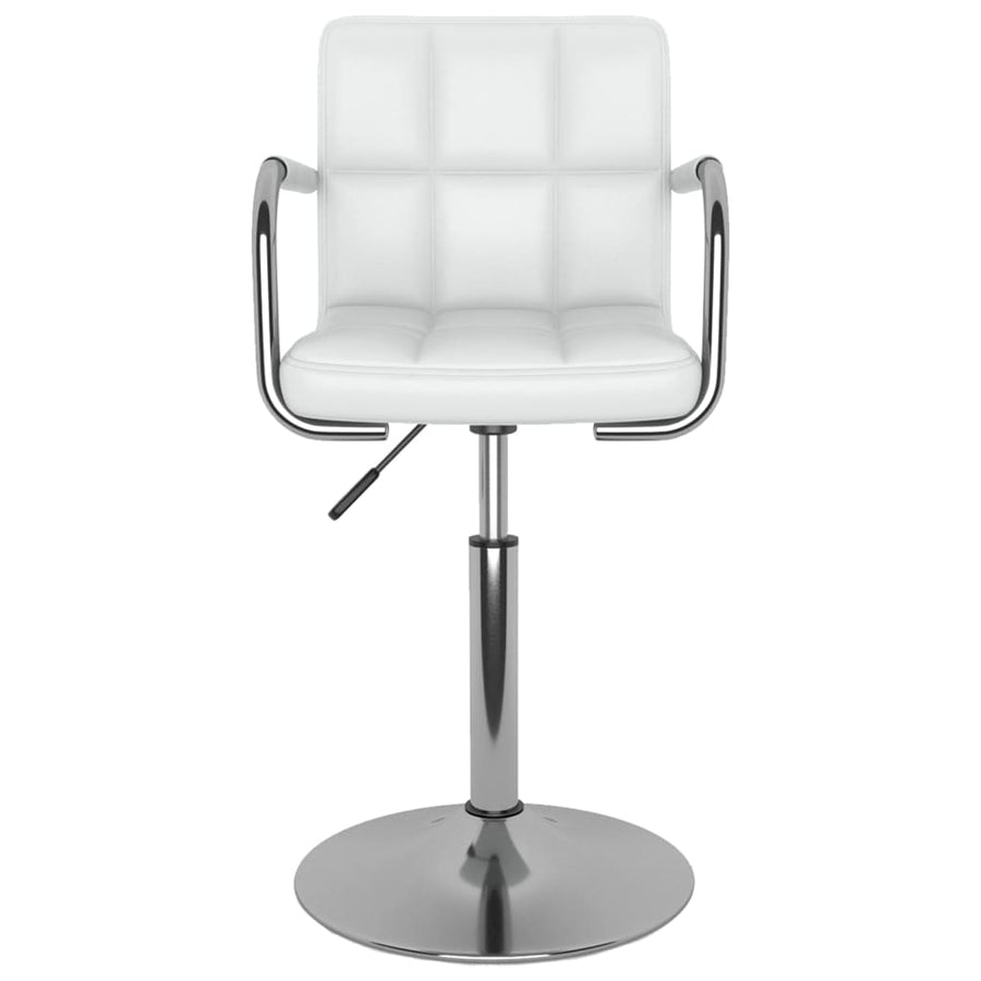 Eetkamerstoelen Draaibaar 6 St Kunstleer Wit