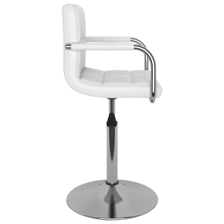 Eetkamerstoelen Draaibaar 6 St Kunstleer Wit