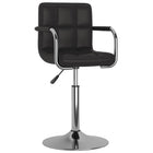 Eetkamerstoel kunstleer zwart 71-85,5 cm