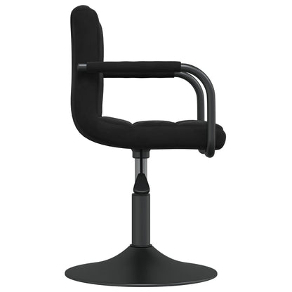 Eetkamerstoelen Draaibaar Fluweel 4 Zwart