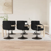 Eetkamerstoelen 6 st draaibaar fluweel zwart 48x47x(71-85.5)cm