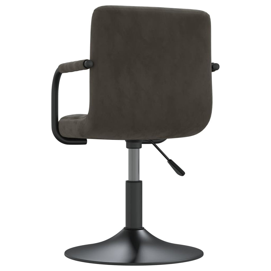 Eetkamerstoelen Draaibaar 6 St Fluweel Donkergrijs
