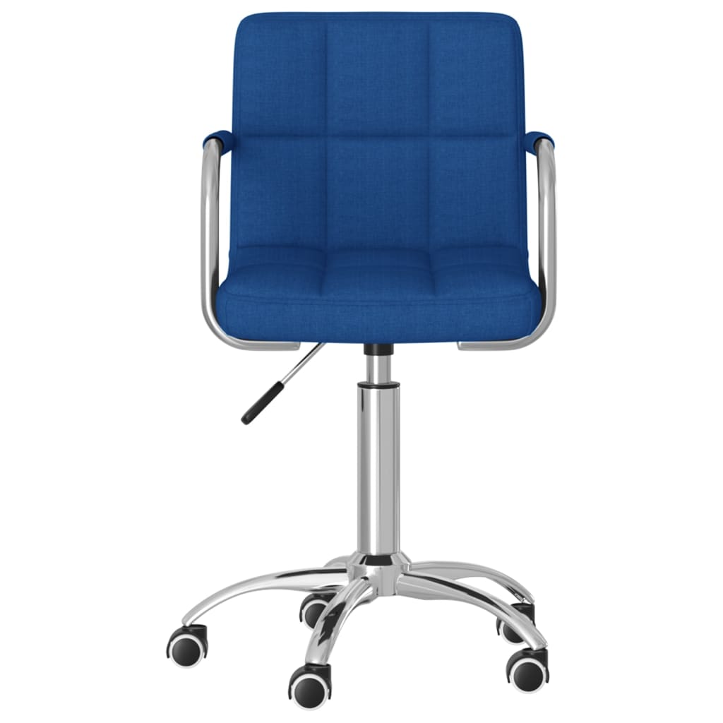 Eetkamerstoel draaibaar stof blauw