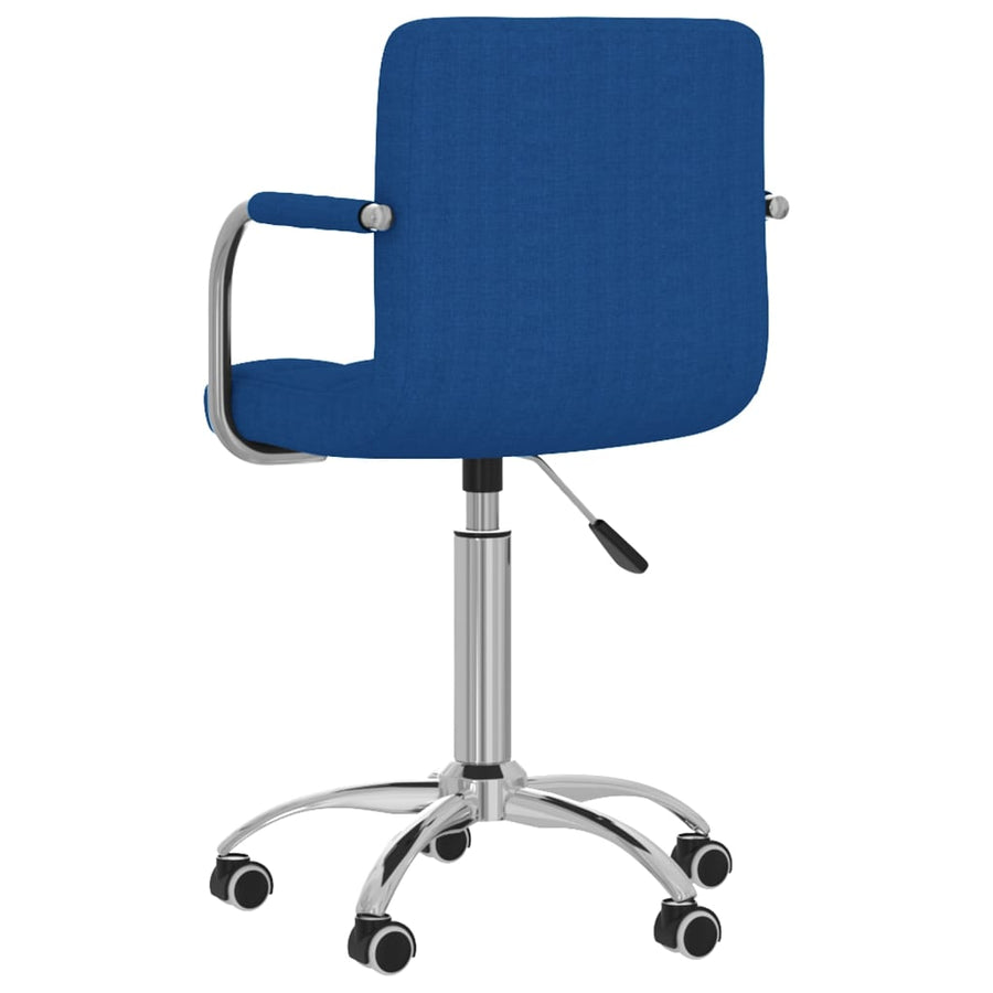 Eetkamerstoel draaibaar stof blauw