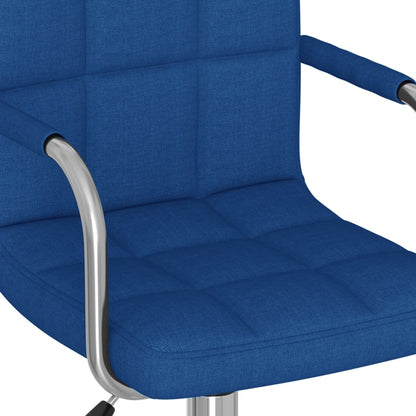 Eetkamerstoel draaibaar stof blauw