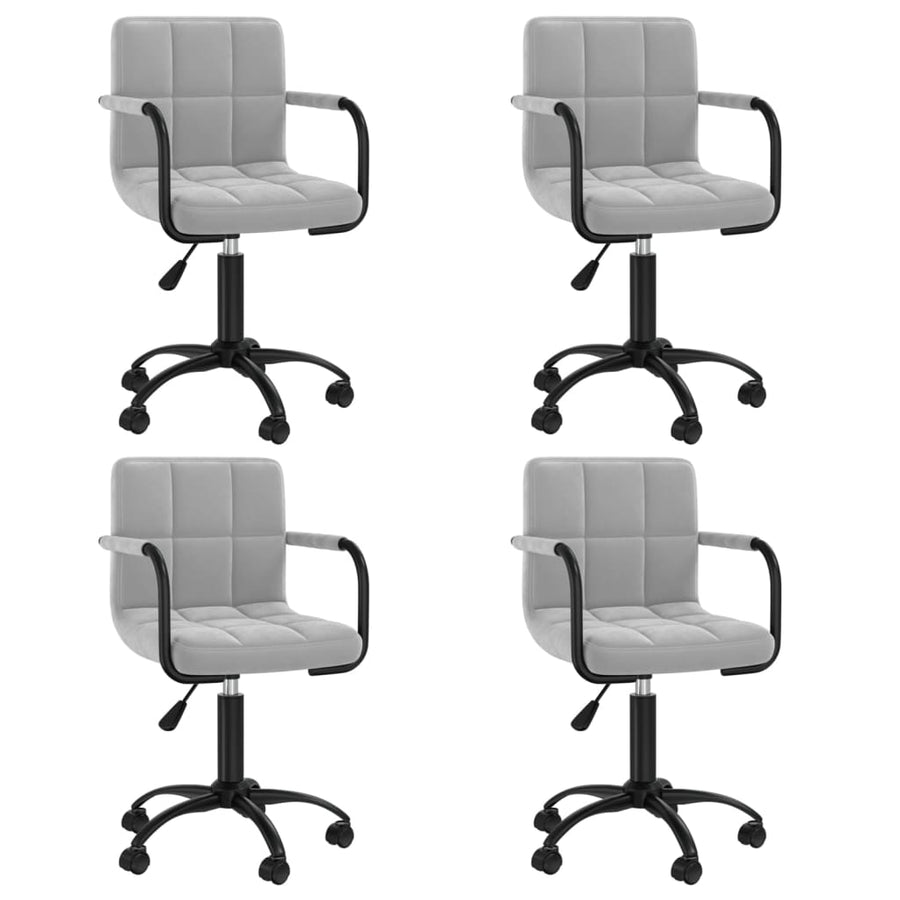 Eetkamerstoelen Draaibaar Fluweel 4