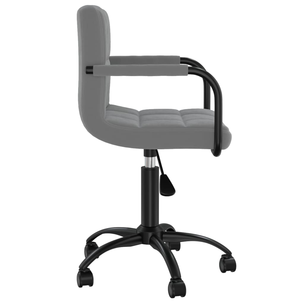 Eetkamerstoelen Draaibaar 6 St Fluweel Donkergrijs