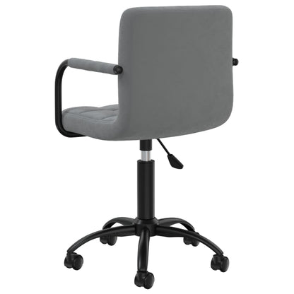 Eetkamerstoelen Draaibaar 6 St Fluweel Donkergrijs