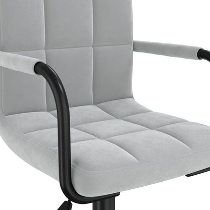 Eetkamerstoel Draaibaar Fluweel Lichtgrijs 1