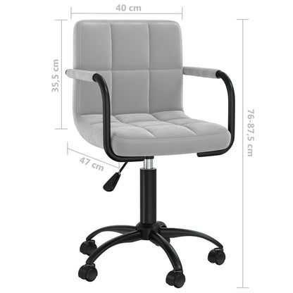Eetkamerstoel Draaibaar Fluweel Lichtgrijs 1