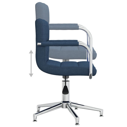 Eetkamerstoel Draaibaar Stof Blauw 1