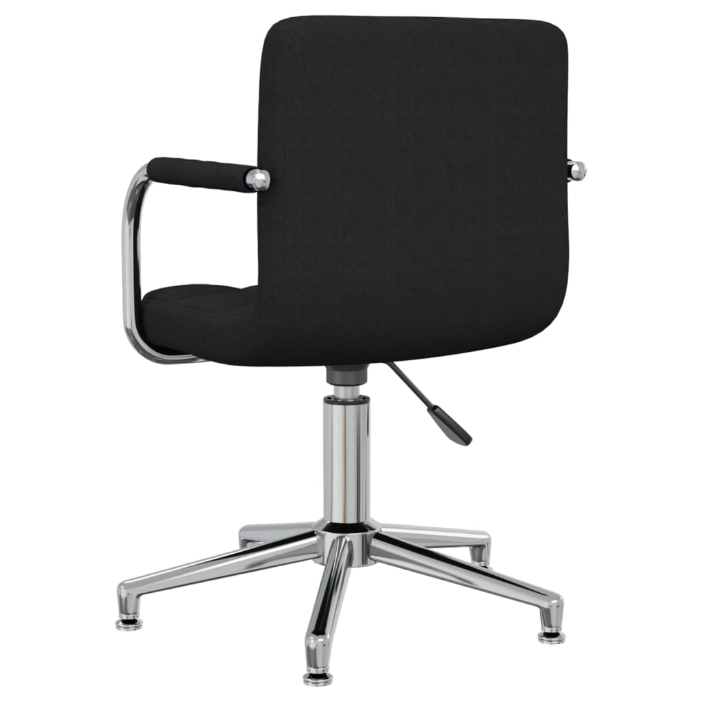 Eetkamerstoel Draaibaar Stof Zwart 1