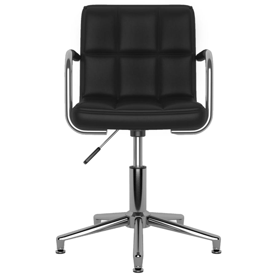Eetkamerstoelen Draaibaar 4 St Kunstleer Zwart