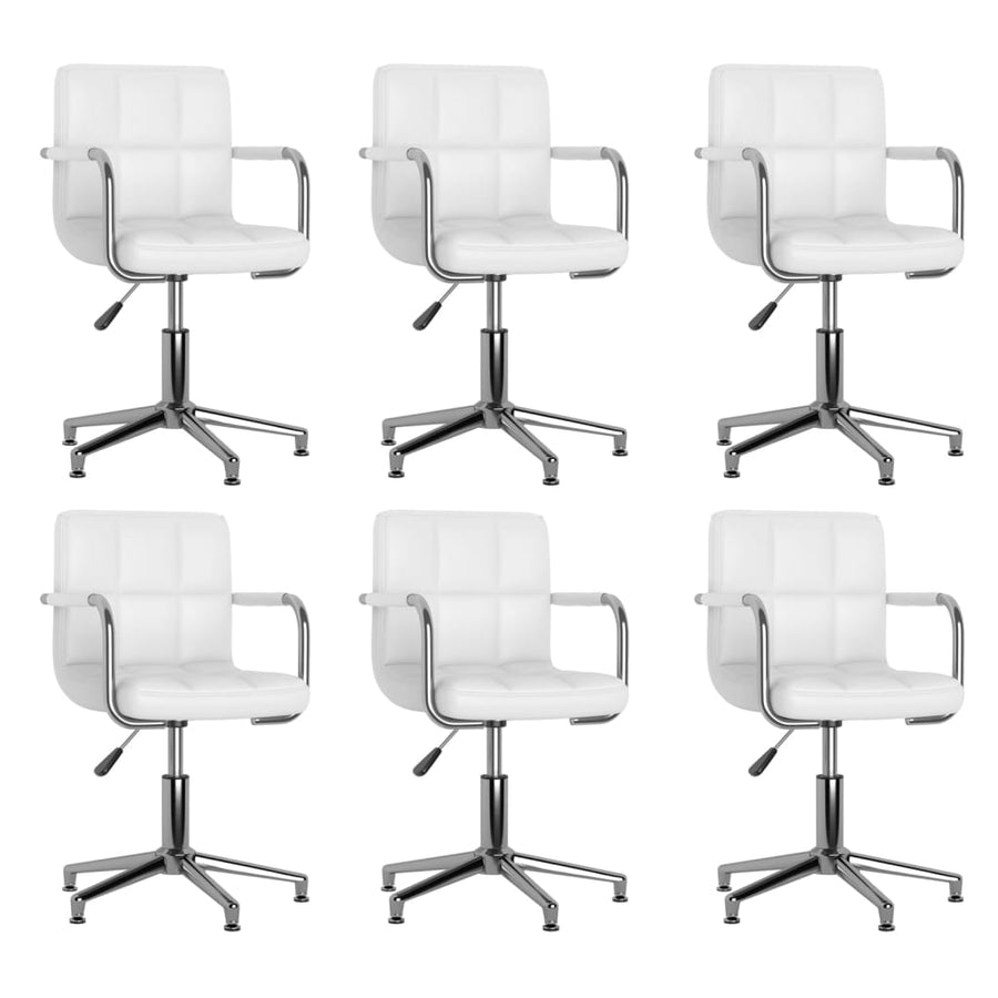 Eetkamerstoelen Draaibaar Kunstleer 6