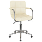 Dining chair swivel fabric cream-colored
