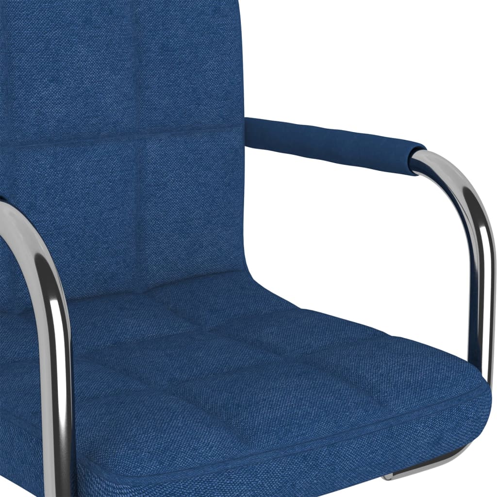 Eetkamerstoel Draaibaar Stof Blauw 1