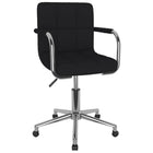 Dining chair swivel fabric black