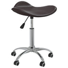 Dining chair swivel artificial leather brown