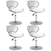 Eetkamerstoelen 4 st kunstleer wit 45,5x45x(61-76) cm
