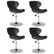 Eetkamerstoelen 4 stuks kunstleer zwart