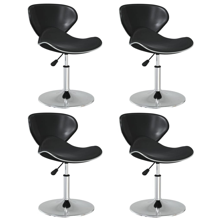 Eetkamerstoelen 4 St Kunstleer Zwart