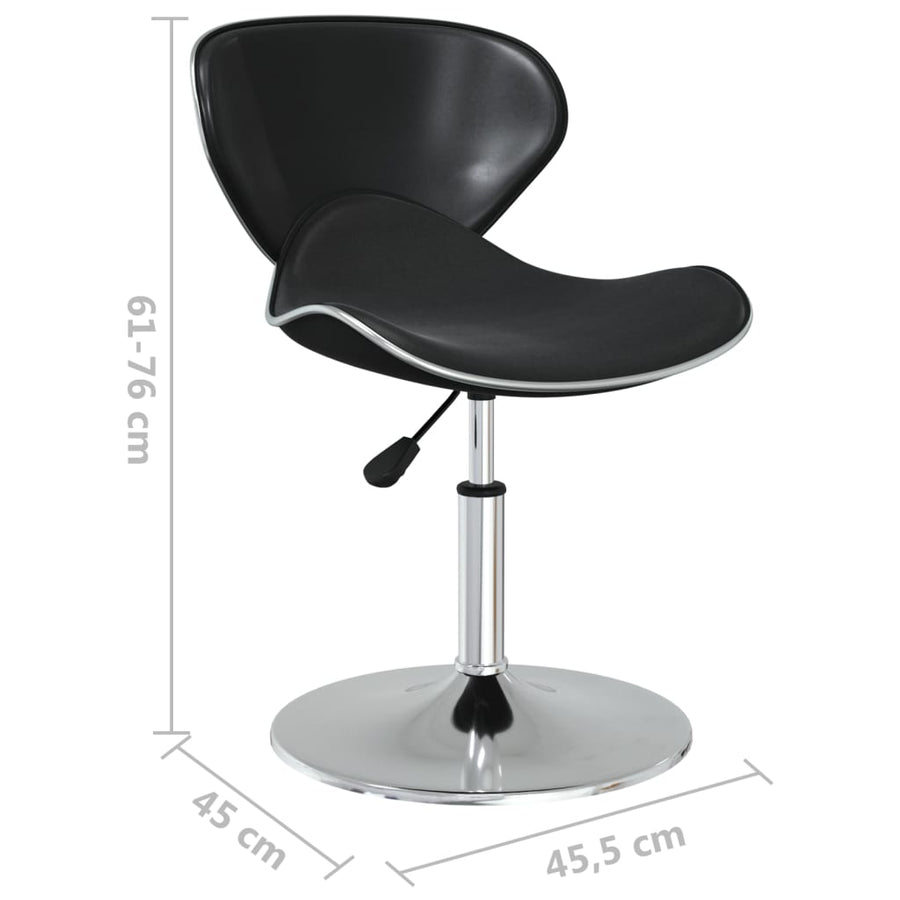 Eetkamerstoelen 4 St Kunstleer Zwart