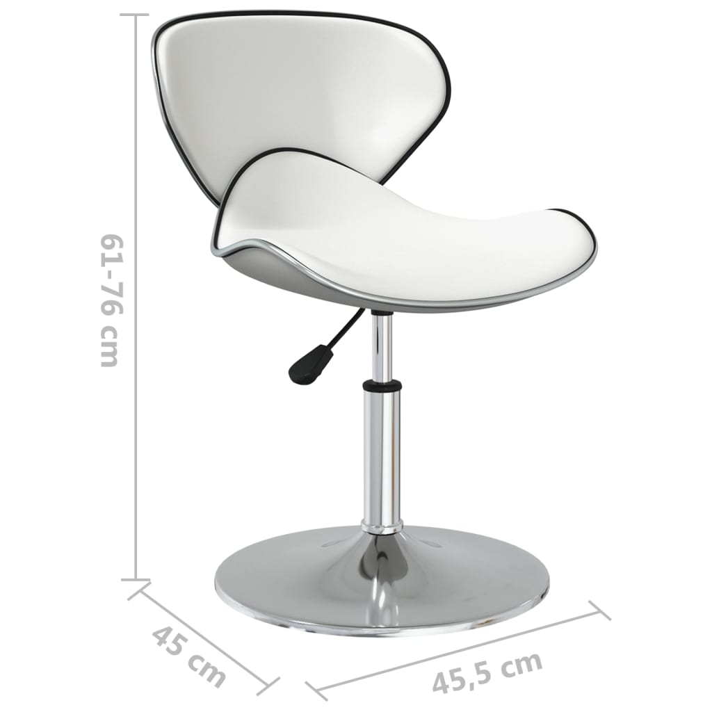 Eetkamerstoelen 6 St Kunstleer Wit