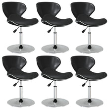 Eetkamerstoelen 6 St Kunstleer Zwart