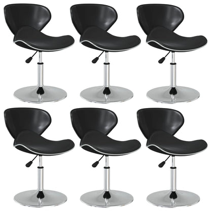 Eetkamerstoelen 6 St Kunstleer Zwart