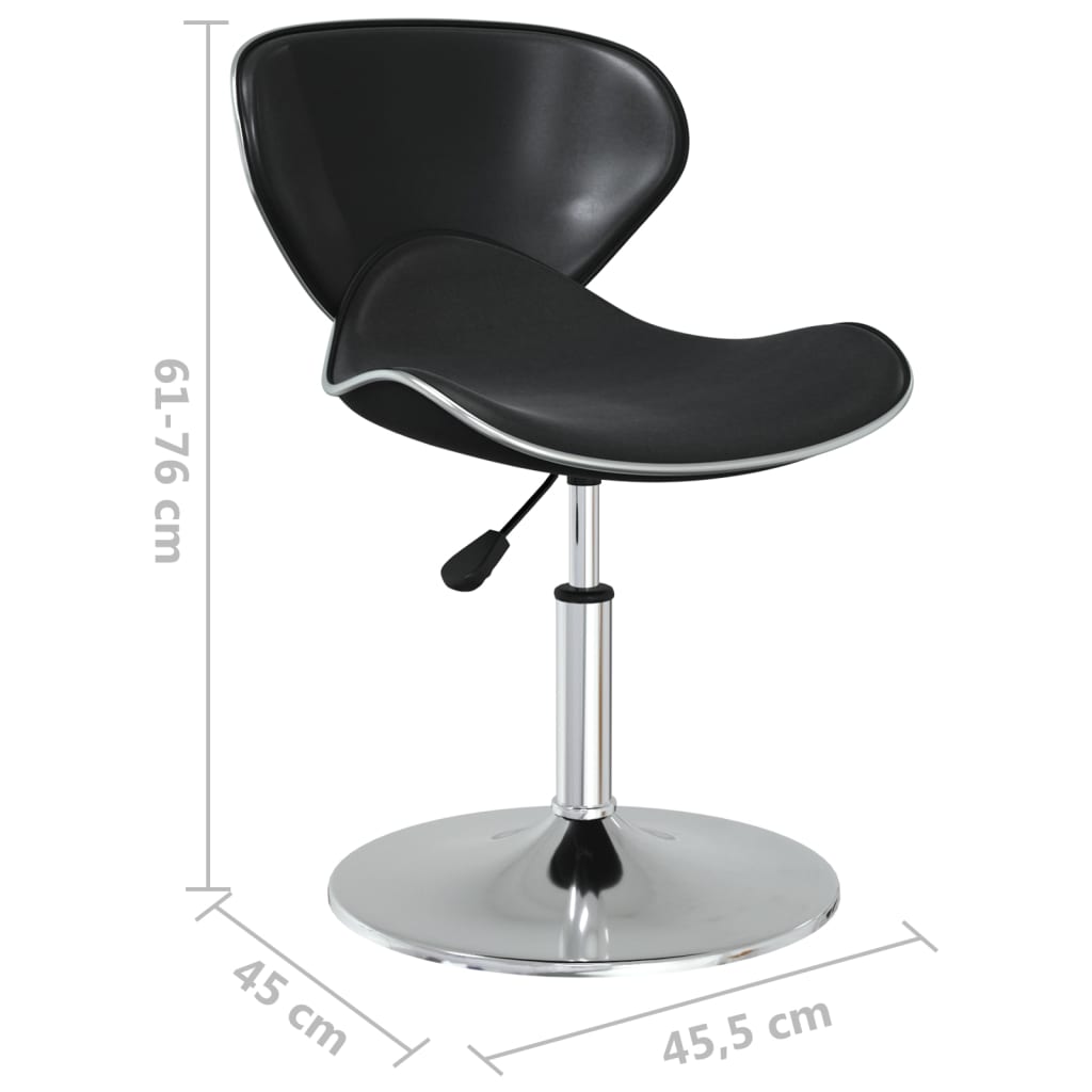 Eetkamerstoelen 6 St Kunstleer Zwart