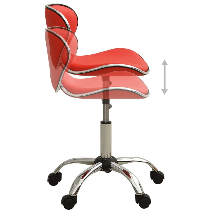 Kantoorstoel Kunstleer Rood