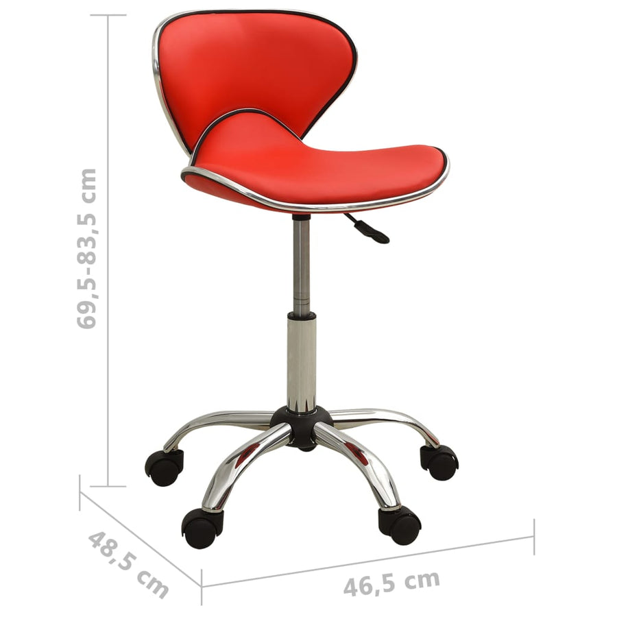 Kantoorstoel Kunstleer Rood