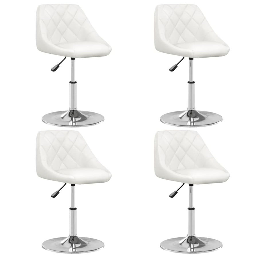 Eetkamerstoelen Kunstleer 4 Wit