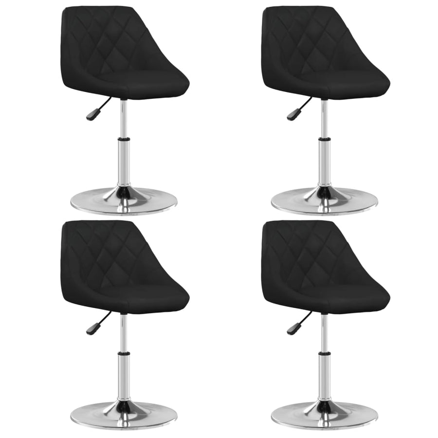 Eetkamerstoelen 4 st kunstleer zwart 4