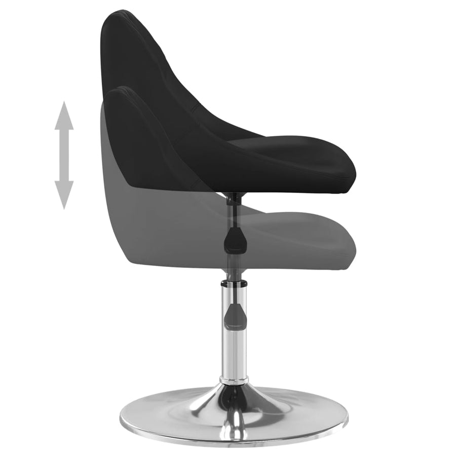 Eetkamerstoelen 4 st kunstleer zwart 4