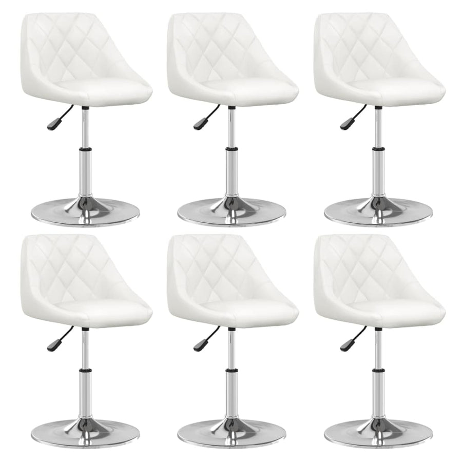 Eetkamerstoelen Kunstleer 6 Wit