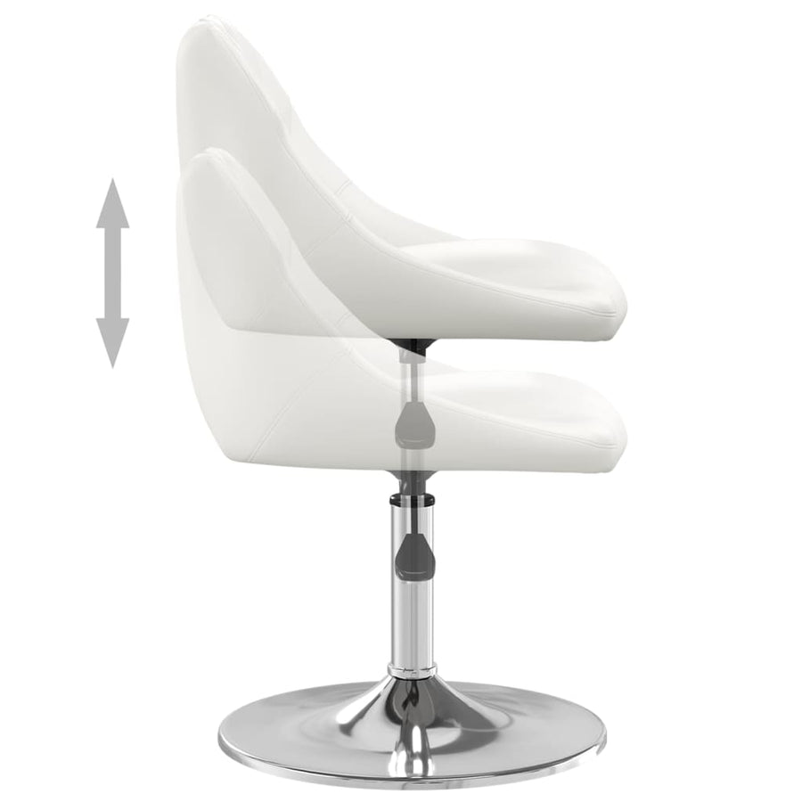 Eetkamerstoelen Kunstleer 6 Wit