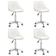 Eetkamerstoelen draaibaar 4 st kunstleer wit