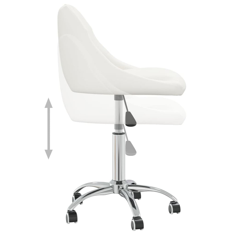 Eetkamerstoelen Draaibaar Kunstleer 4 Wit