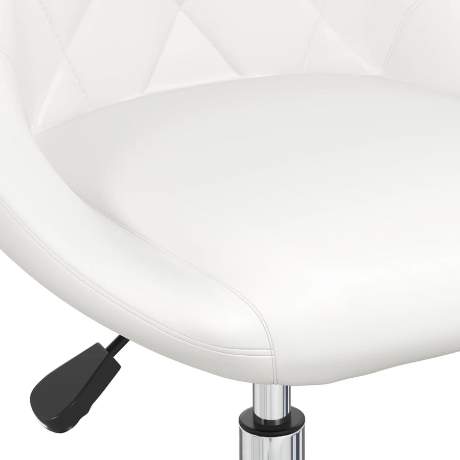 Eetkamerstoelen Draaibaar Kunstleer 4 Wit