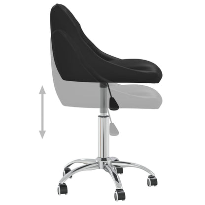 Eetkamerstoelen Draaibaar Kunstleer 4 Zwart