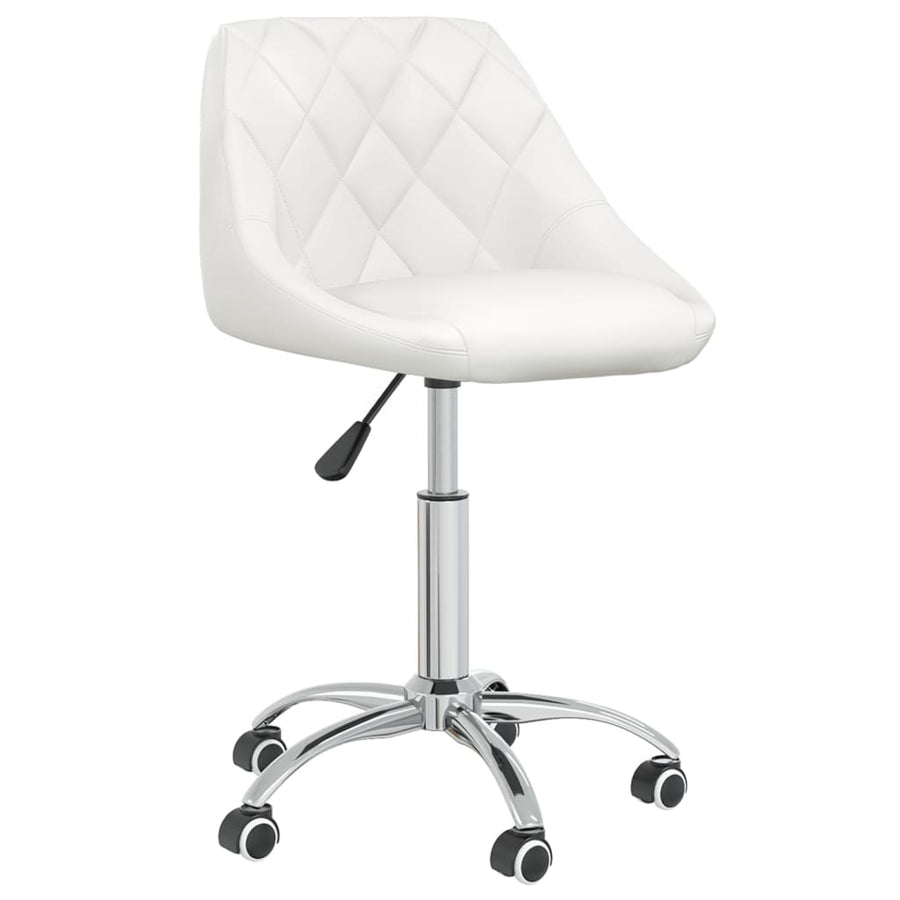Eetkamerstoelen Draaibaar Kunstleer 6 Wit