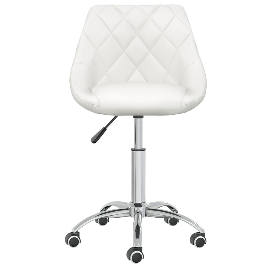 Eetkamerstoelen Draaibaar Kunstleer 6 Wit
