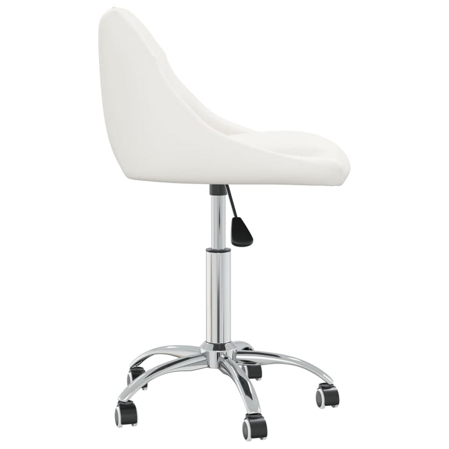 Eetkamerstoelen Draaibaar Kunstleer 6 Wit