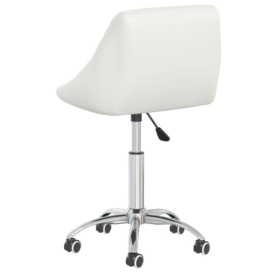 Eetkamerstoelen Draaibaar Kunstleer 6 Wit