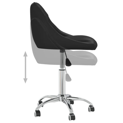 Eetkamerstoelen Draaibaar Kunstleer 6 Zwart