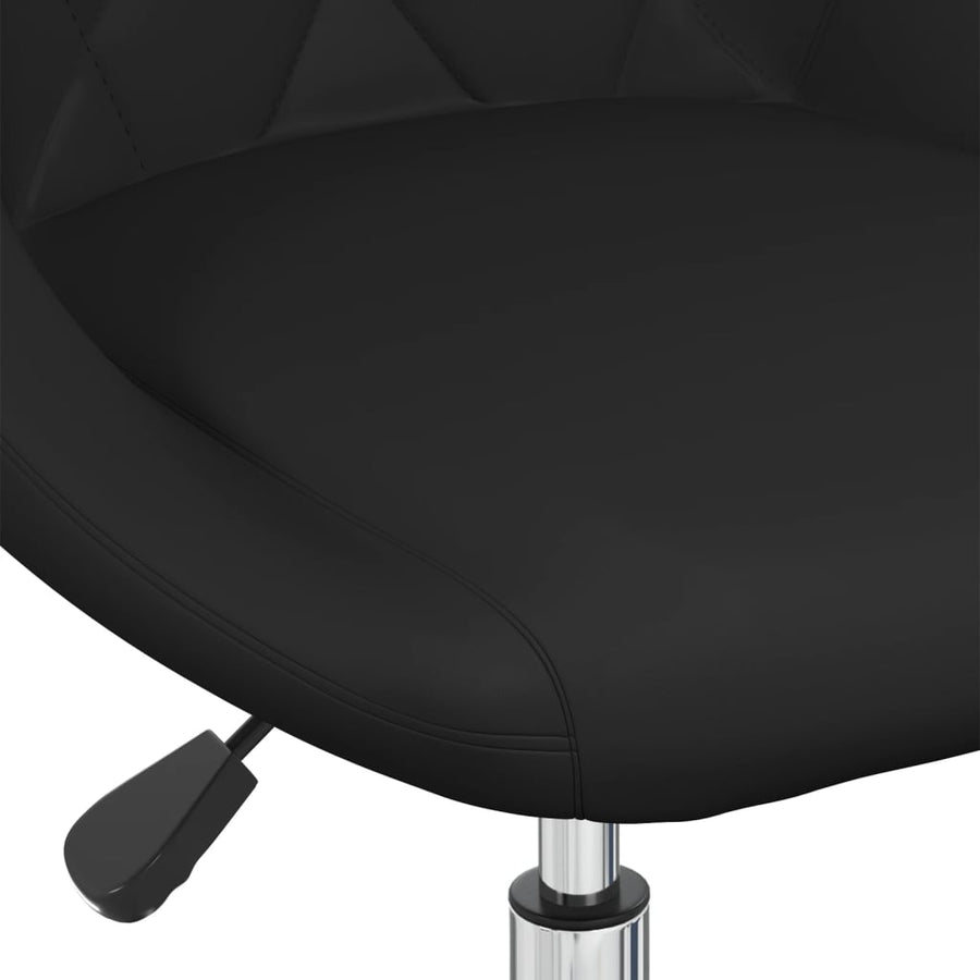 Eetkamerstoelen Draaibaar Kunstleer 6 Zwart